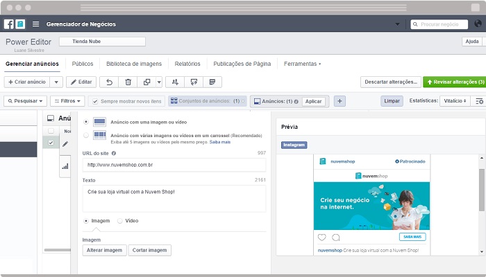 Como criar anuncios no Instagram